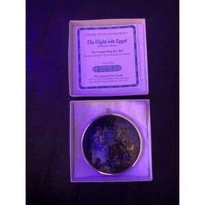 Glassmasters STAINED GLASS & PEWTER- The Flight Into Egypt - Christmas Ornaments